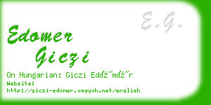 edomer giczi business card